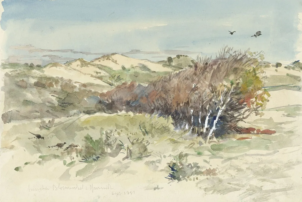Duinlandschap Tussen Bloemendaal En Ijmuiden 2 by Jan Hoynck van Papendrecht - Canvas Print
