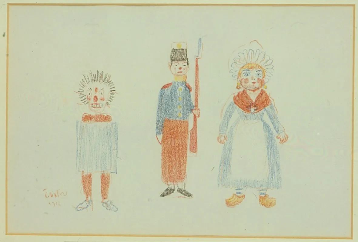 Duivel Houten Soldaat Pop by James Ensor - Canvas Print