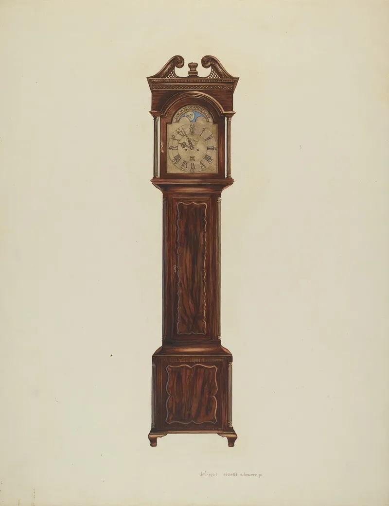 Duncan Beard Grandfather Clock by Ernest A. Towers, Jr. - Canvas Print