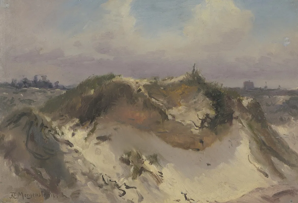 Dune Near De Panne by Friedrich Ernst Morgenstern - Canvas Print