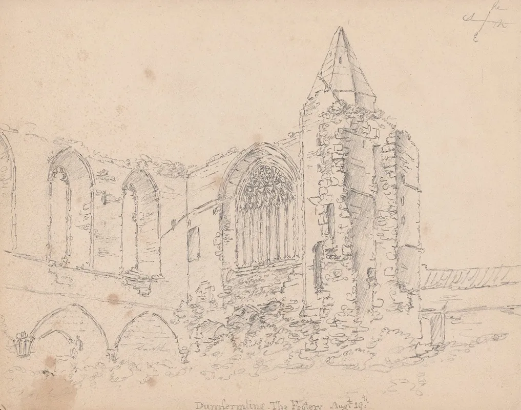 Dunfermline The Ruined Refectory by James Moore - Canvas Print
