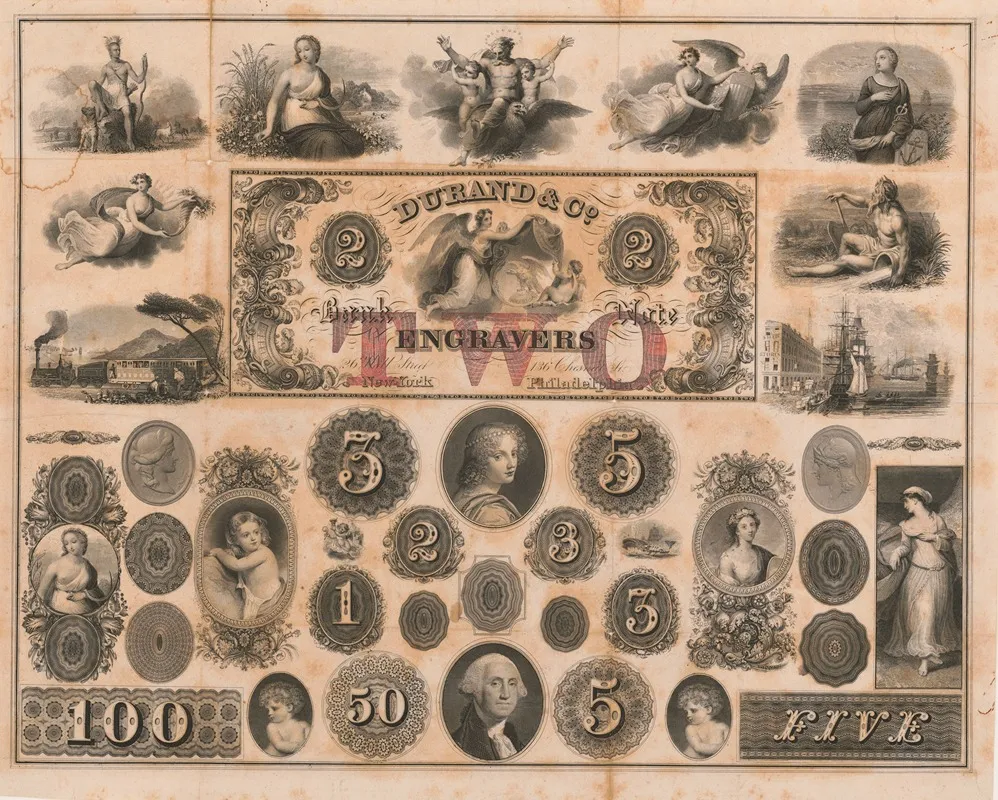 Durand Co Bank Note Engravers by Durand &amp; Co. - Canvas Print