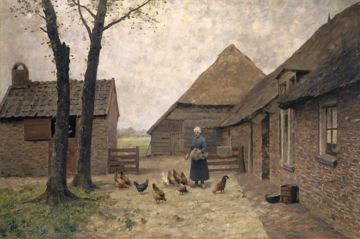 Dutch Farm by Alphonse Stengelin - Canvas Print