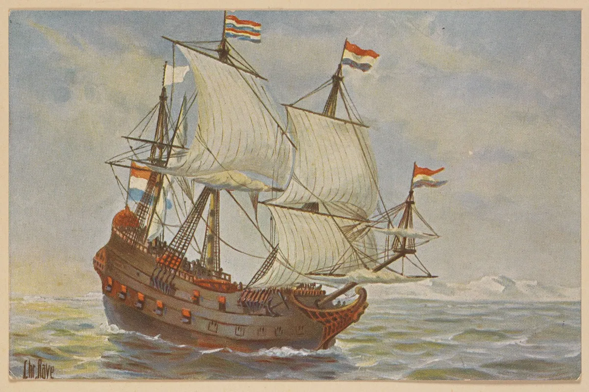 Dutch Warship 17th Century by Christopher Rave - Canvas Print