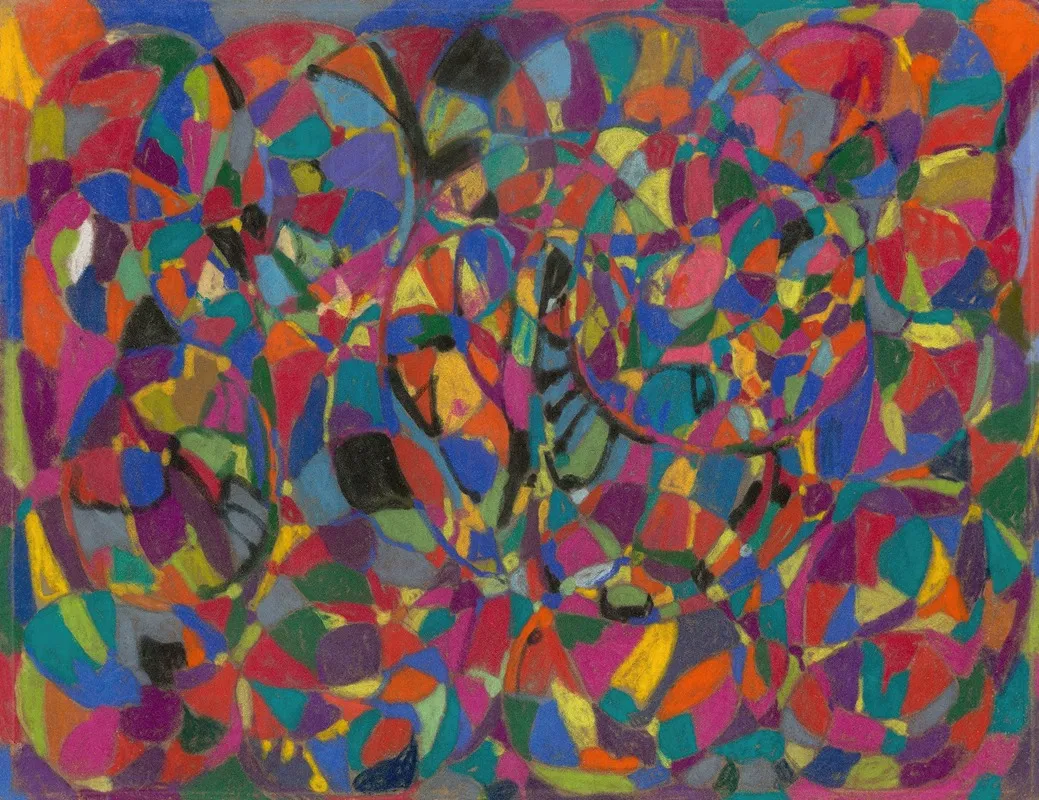 Dynamische Kreisrhythmen by Adolf Hölzel - Canvas Print