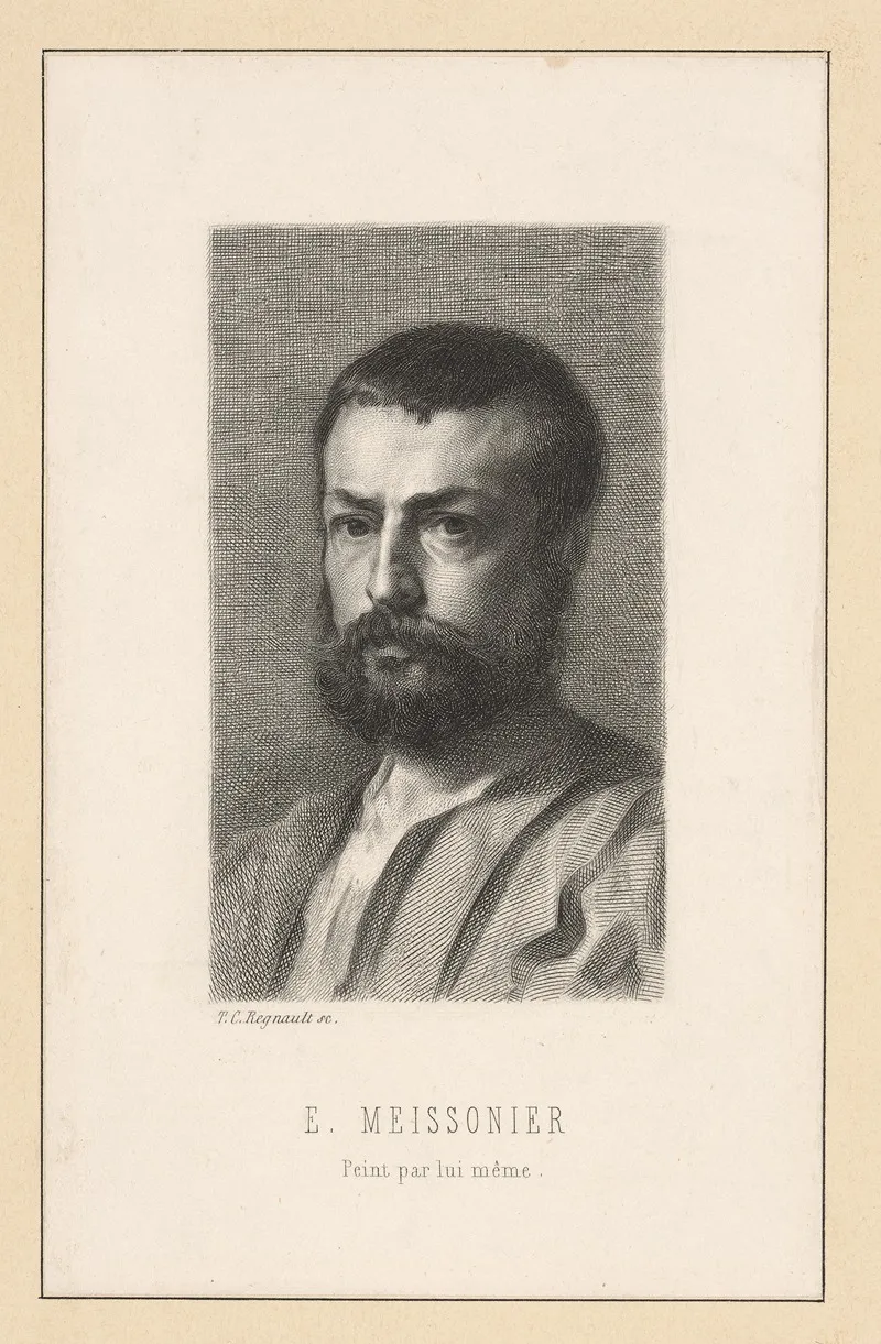 E Meissonier by Thomas-Casinin Regnault - Canvas Print