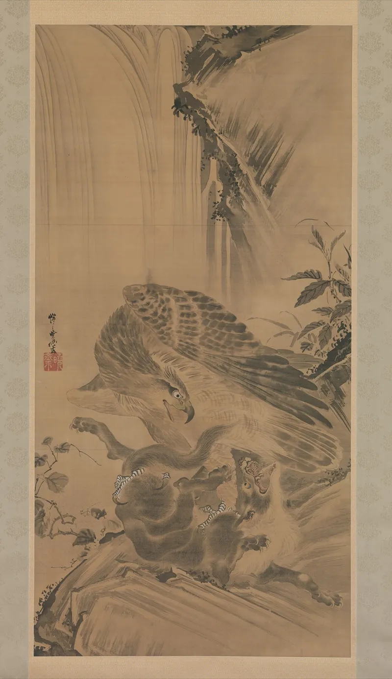 Eagle Attacking A Mountain Lion
