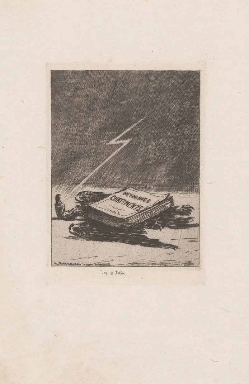 Eagle Crushed Under The Weight Of Les Chatiments By Victor Hugo by Henri-Charles Guérard - Canvas Print