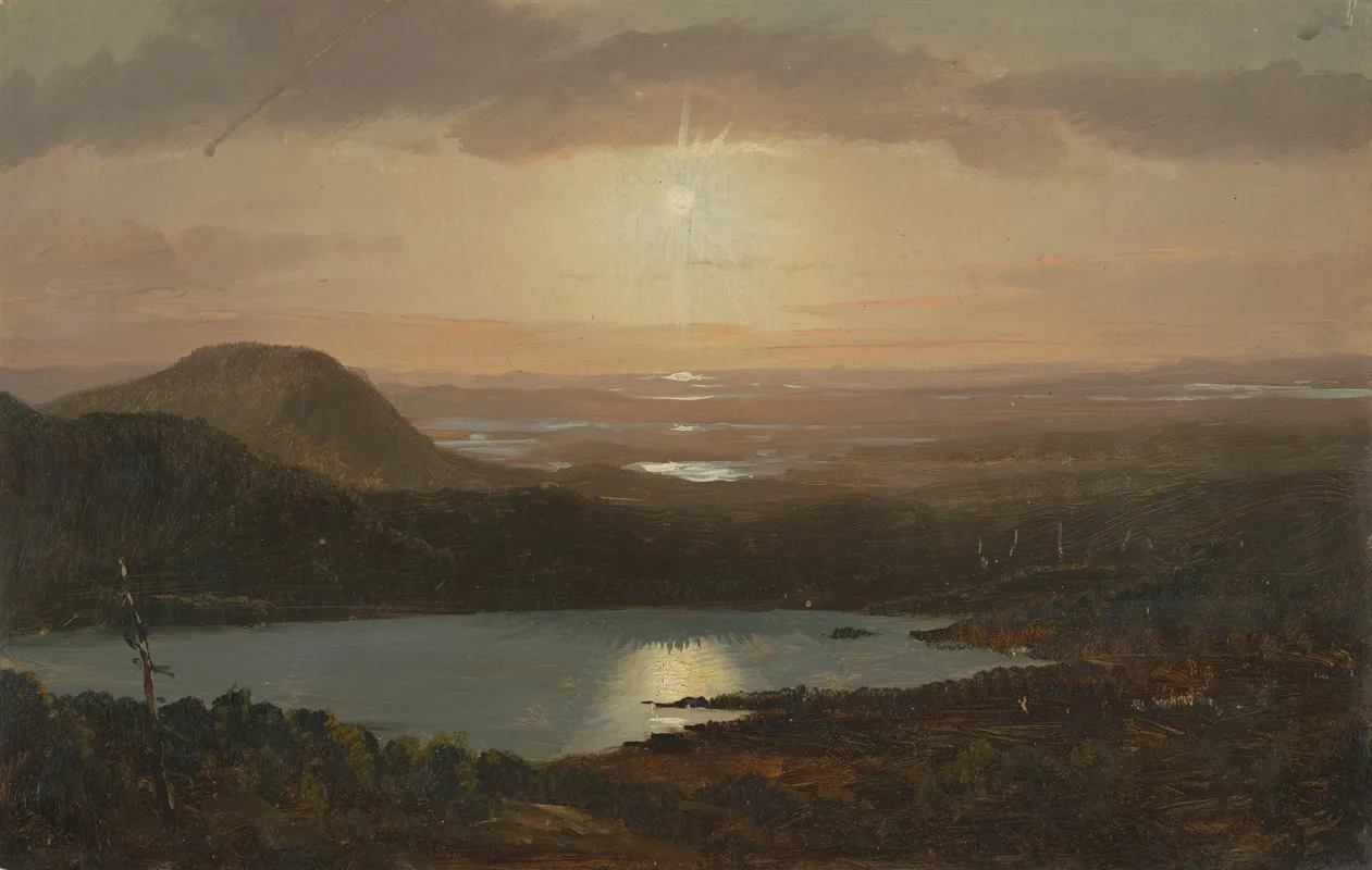 Eagle Lake Viewed From Cadillac Mountain Mount Desert Island Maine