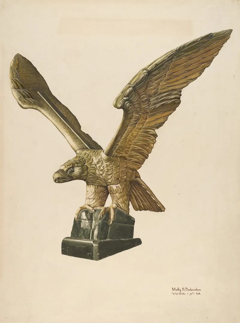 Eagle Pilot House Ornament by Molly Bodenstein - Canvas Print