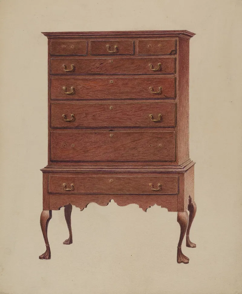 Early American Highboy by Ralph Boyer - Canvas Print