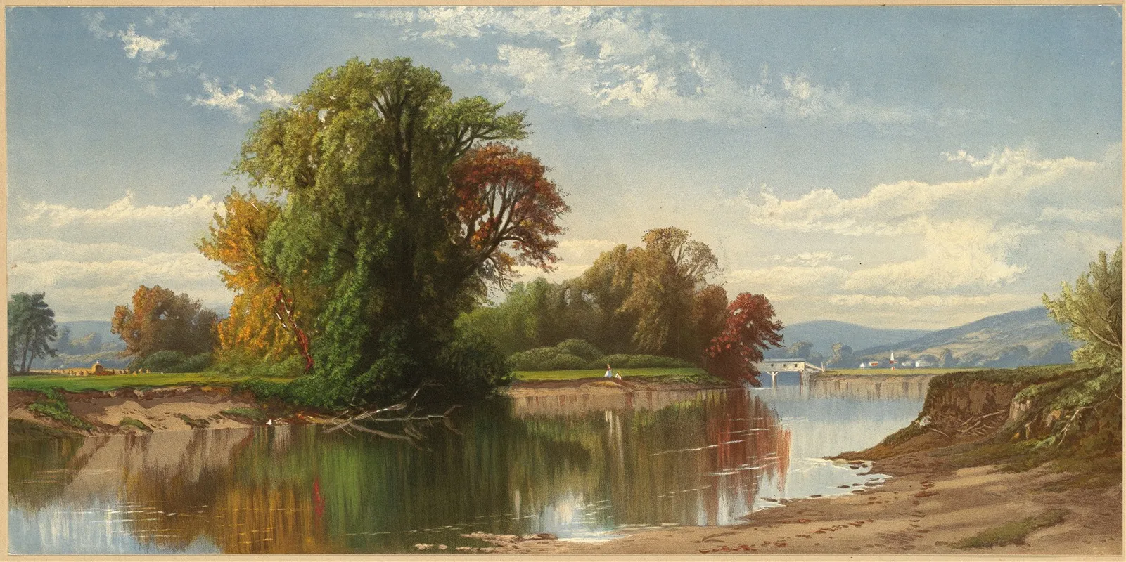 Early Autumn On Esopus Creek by Alfred Thompson Bricher - Canvas Print