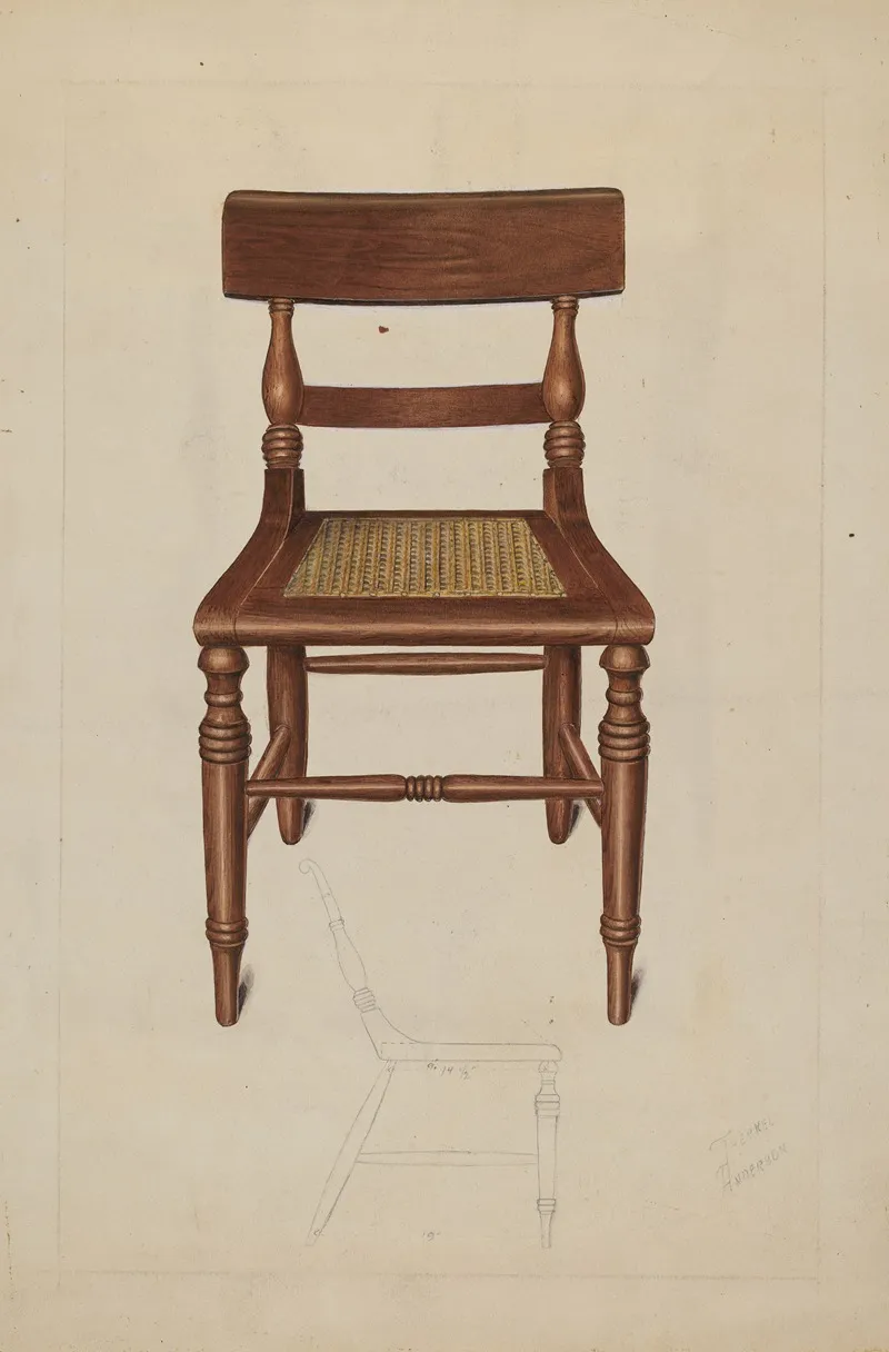 Early Dayton Chair by Therkel Anderson - Canvas Print