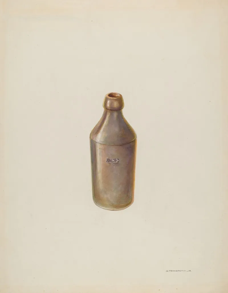 Earthenware Ale Bottle by Gerald Transpota - Canvas Print