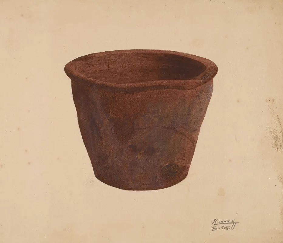 Earthenware Bowl by Richard Barnett - Canvas Print