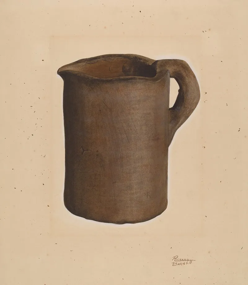 Earthenware Pitcher 2 by Richard Barnett - Canvas Print
