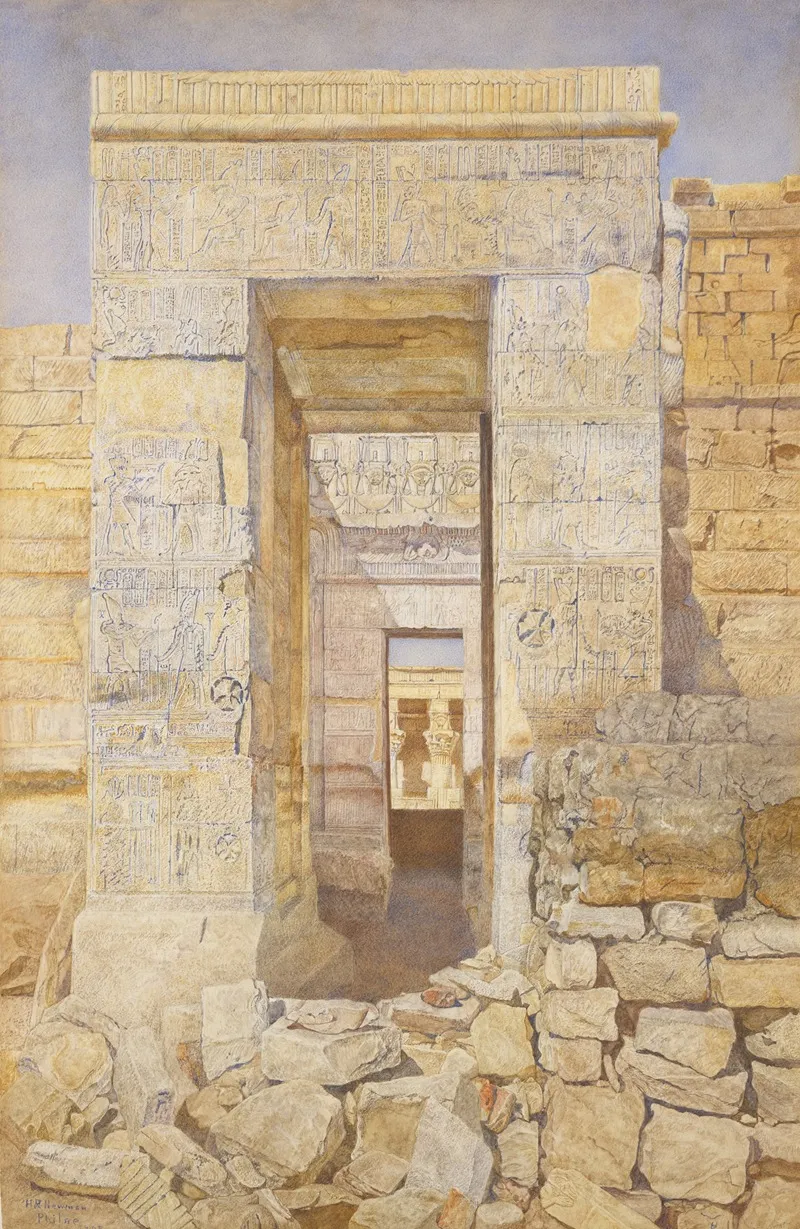 East Entrance Room Of Tiberius Temple Of Isis Philae
