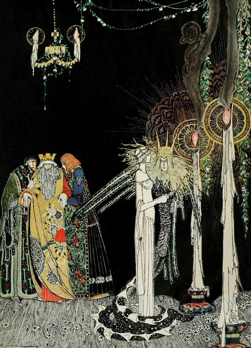 East Of The Sun And West Of The Moon Pl 08 by Kay Rasmus Nielsen - Canvas Print