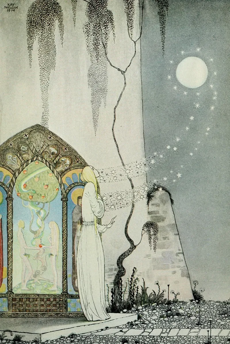 East Of The Sun And West Of The Moon Pl 09 by Kay Rasmus Nielsen - Canvas Print