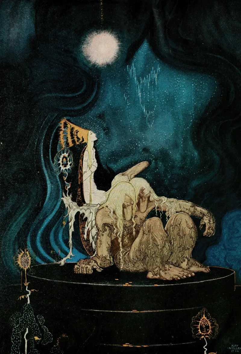 East Of The Sun And West Of The Moon Pl 23 by Kay Rasmus Nielsen - Canvas Print