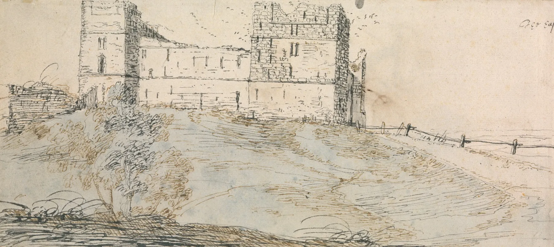 East Side Of Sheriff Hutton Castle by Francis Place - Canvas Print