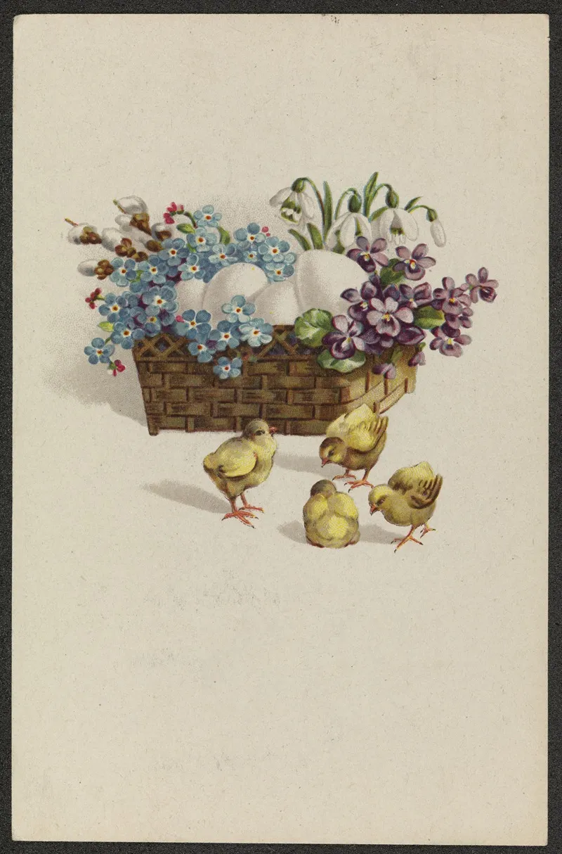 Easter Card 11 by Moriz &amp; Barschall - Canvas Print