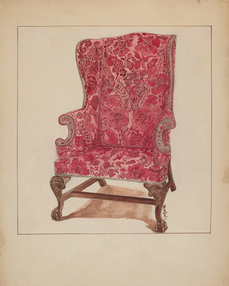 Easy Chair 2 by Florence Neal - Canvas Print