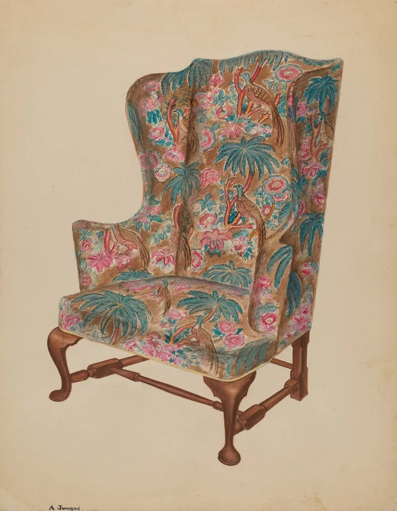 Easy Chair by Arthur Johnson - Canvas Print
