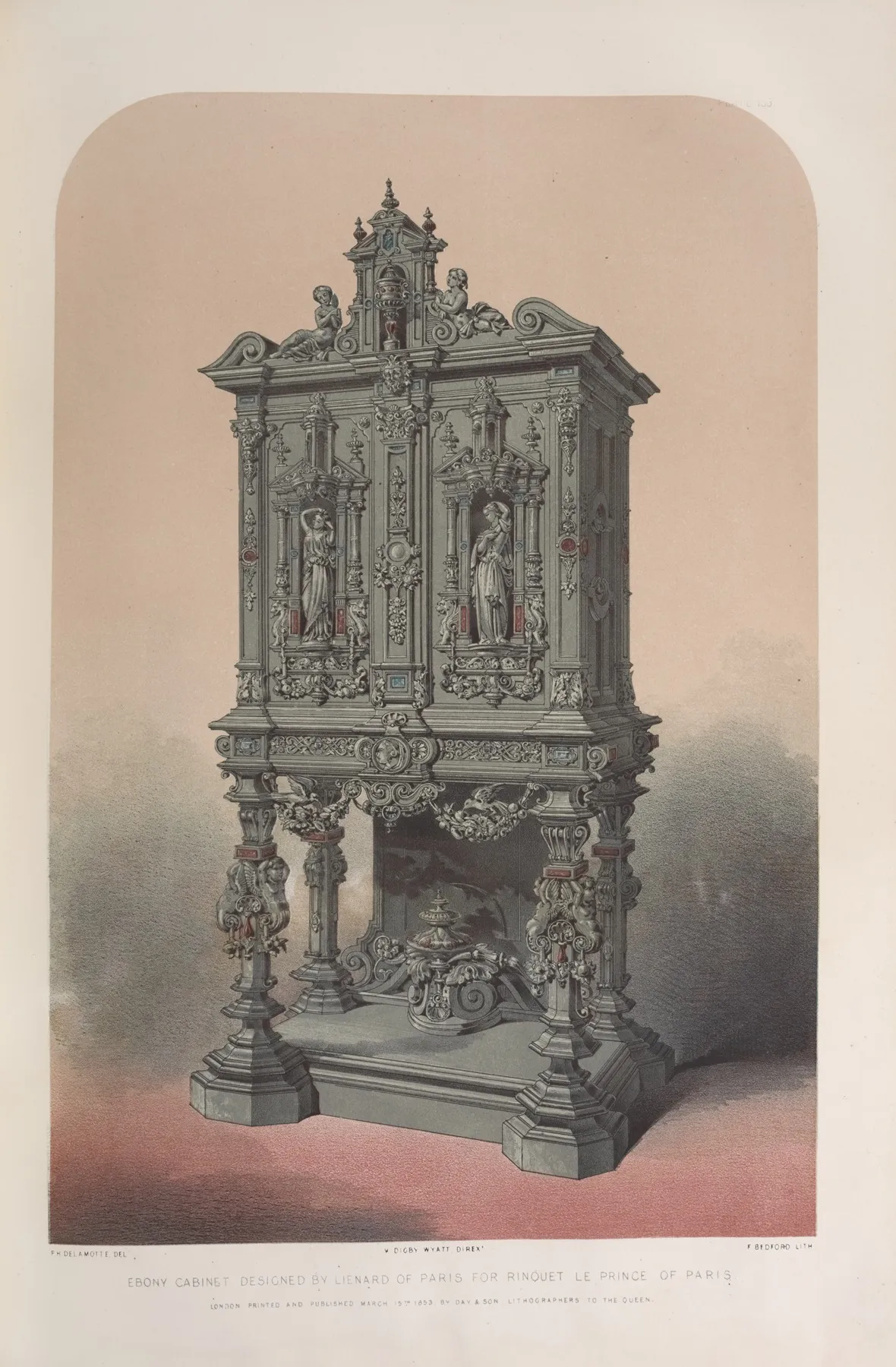 Ebony Cabinet Designed By Lienard Of Paris For Rinquet Le Prince Of Paris