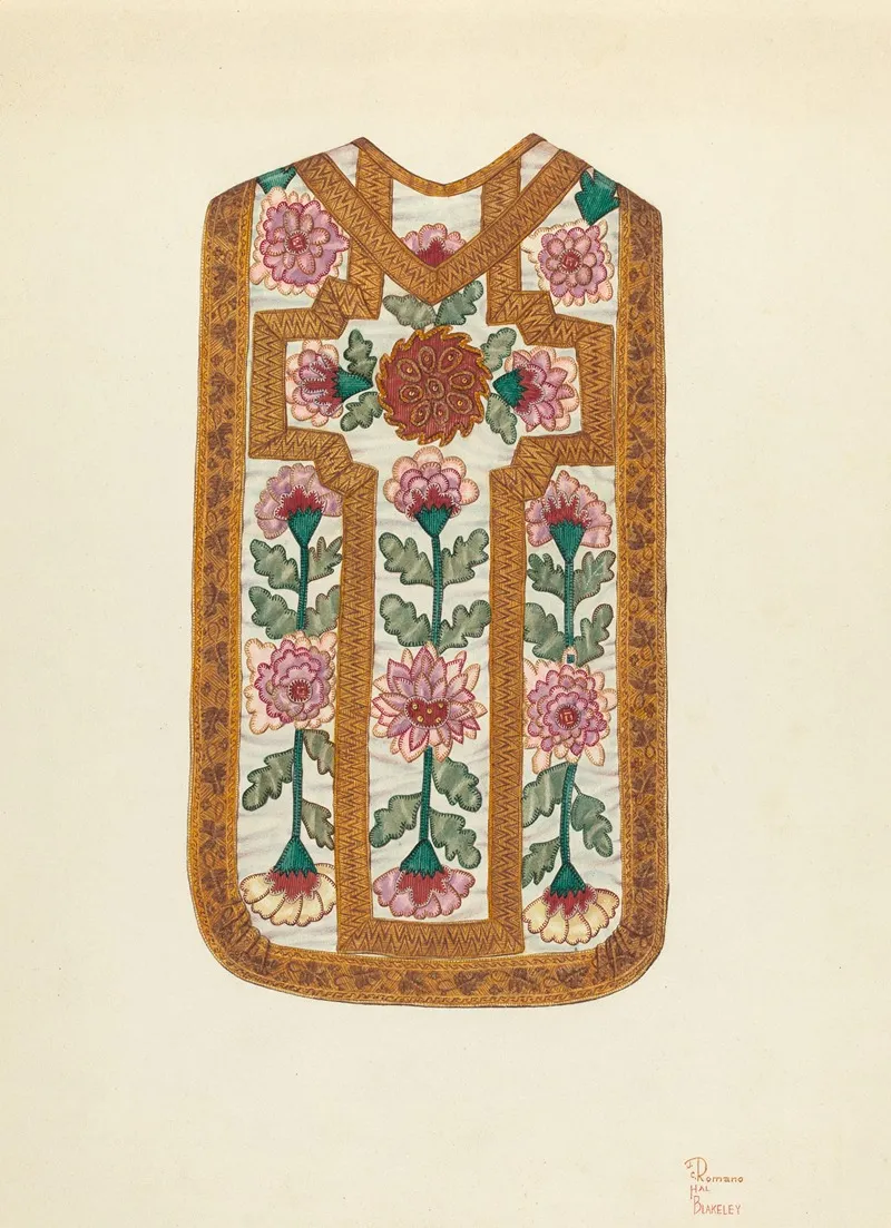 Ecclesiastical Vestment by Josephine C. Romano - Canvas Print