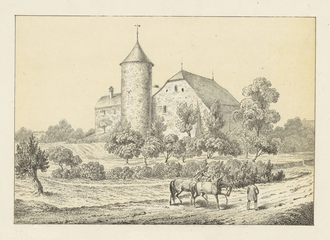 Echallens by Johann Friedrich Wagner - Canvas Print