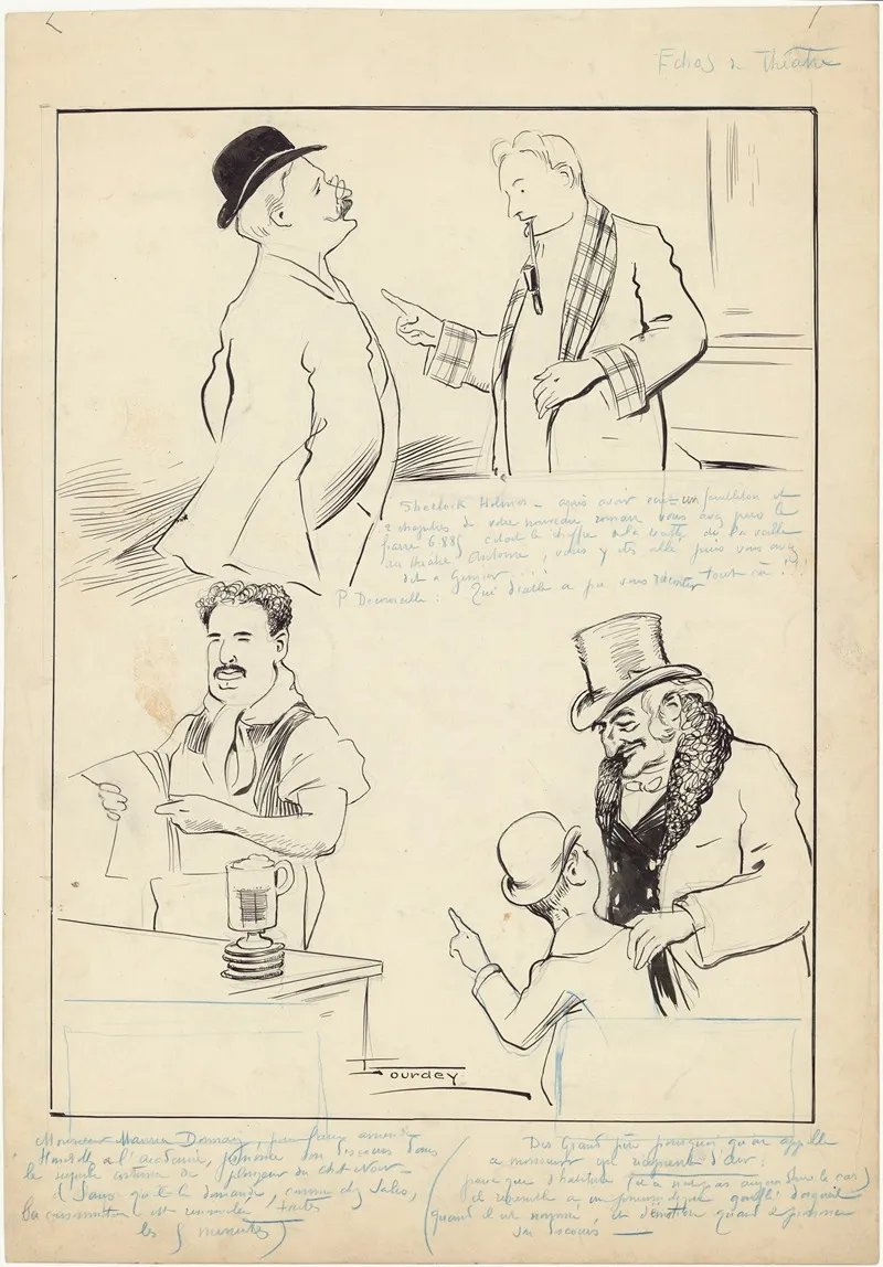 Echos De Theatre Pierre Decourcelle Et Maurice Donnay by Maurice Lourdey - Canvas Print