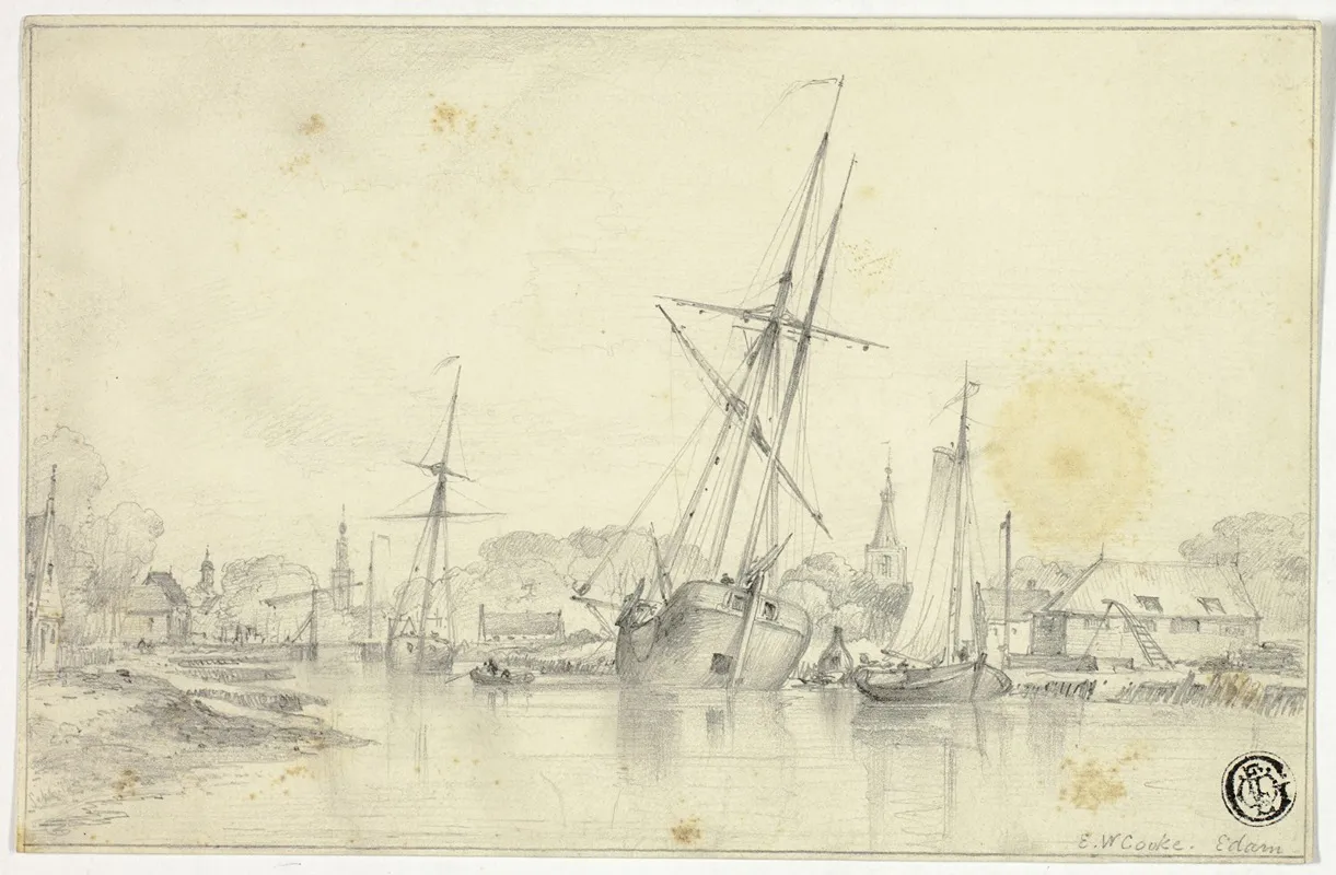 Edam by Edward William Cooke - Canvas Print