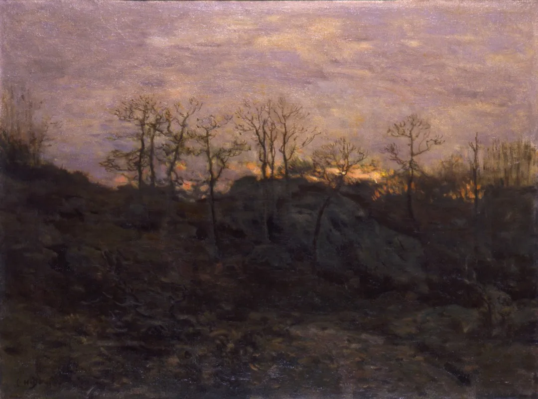 Edge Of The Forest Twilight by Charles Harold Davis - Canvas Print