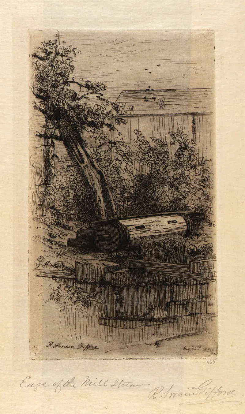 Edge Of The Mill Stream by Robert Swain Gifford - Canvas Print