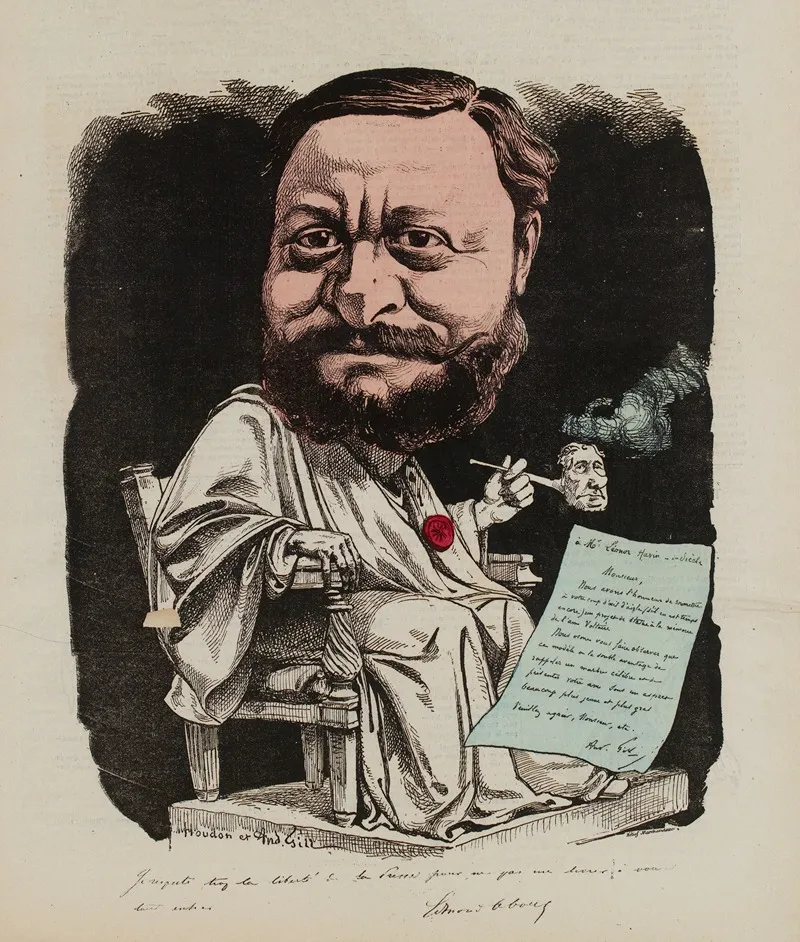 Edmond About by André Gill - Canvas Print
