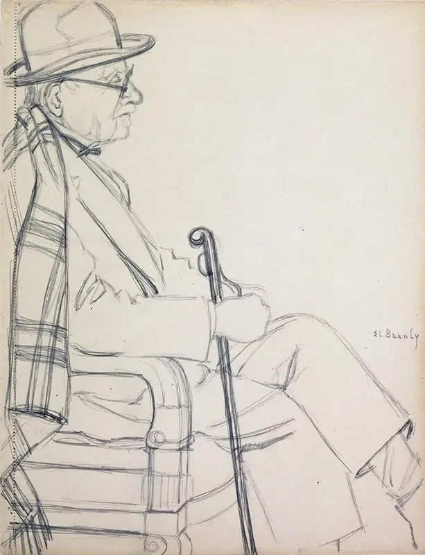 Edouard Branly 1844 1940 2 by Félix Bracquemond - Canvas Print