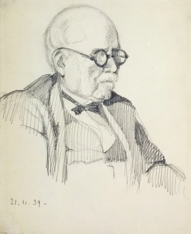 Edouard Branly 1844 1940 by Félix Bracquemond - Canvas Print