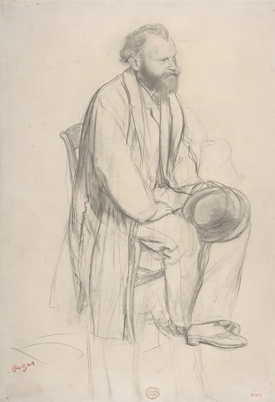 Edouard Manet Seated Holding His Hat