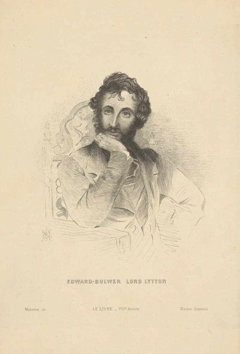 Edward Bulwer Lord Lytton by Henri Manesse - Canvas Print