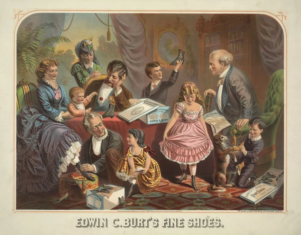 Edwin C Burts Fine Shoes by Knapp &amp; Co. - Canvas Print