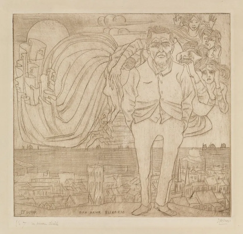 Een Arme Bliksem by Jan Toorop - Canvas Print