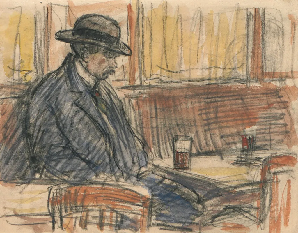 Een Oude Man Op Cafe