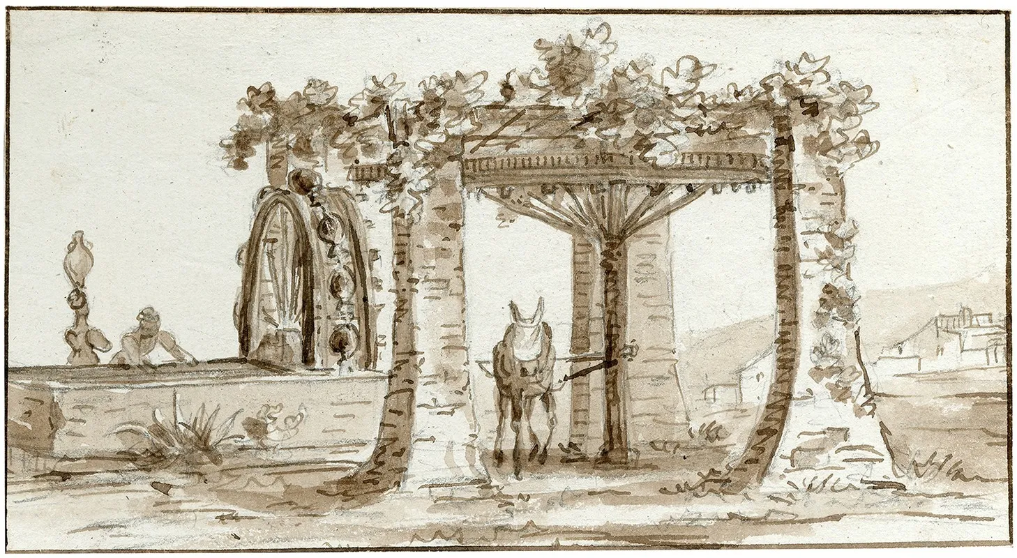 Een Waterput Met Raderwerk En Trekezel 3 by Otto Howen - Canvas Print
