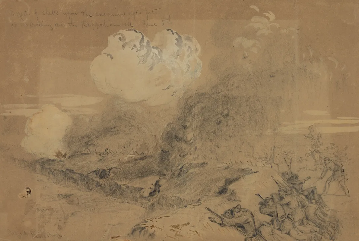 Effects Of Shells Upon The Enemies Rifle Pits At The Crossing Over The Rappahannock June 5th