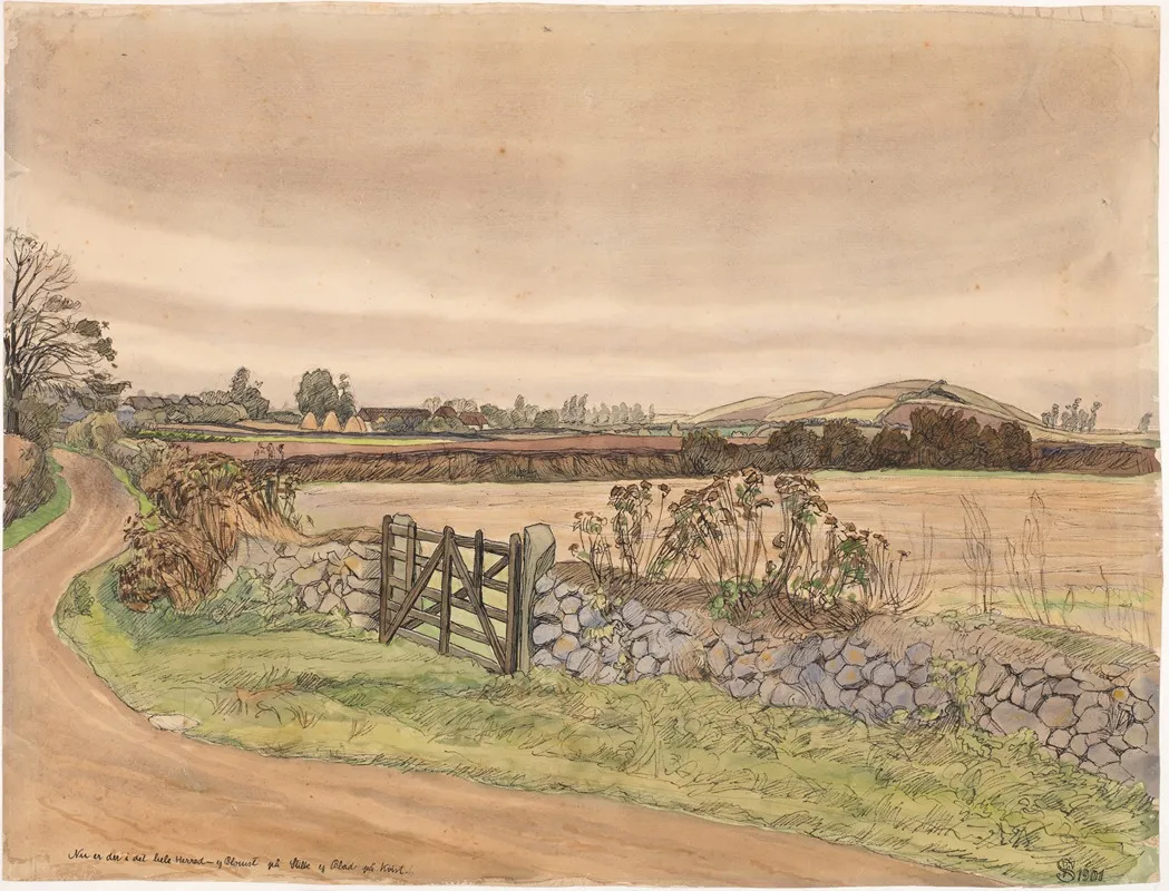 Efterarslandskab by Fritz Syberg - Canvas Print