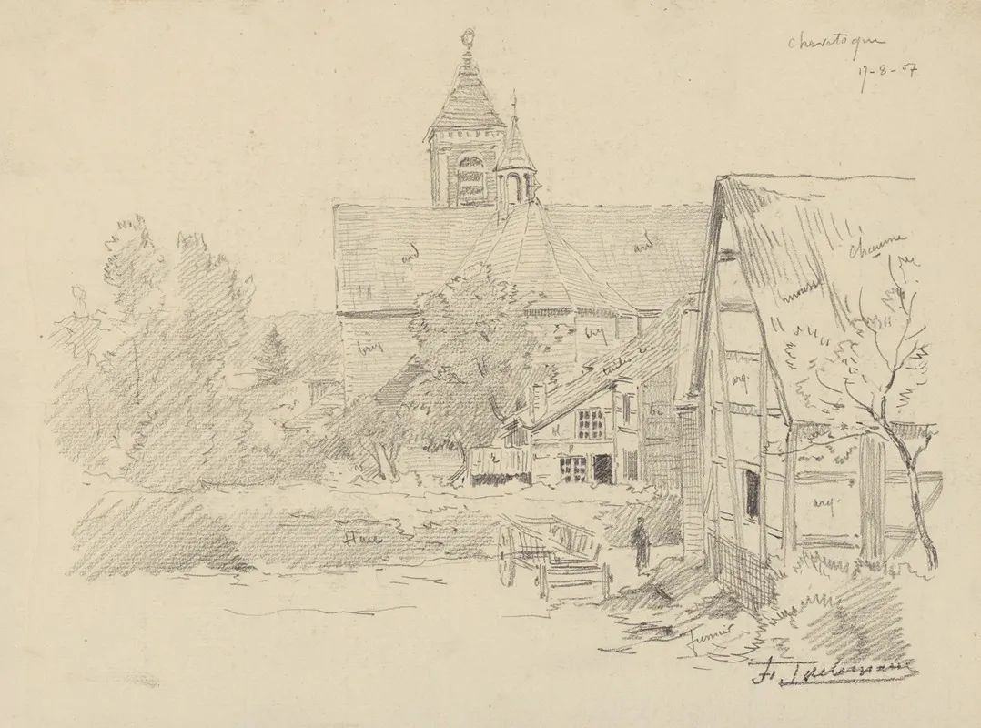 Eglise Et Village De Chevetogne Avec Annotations