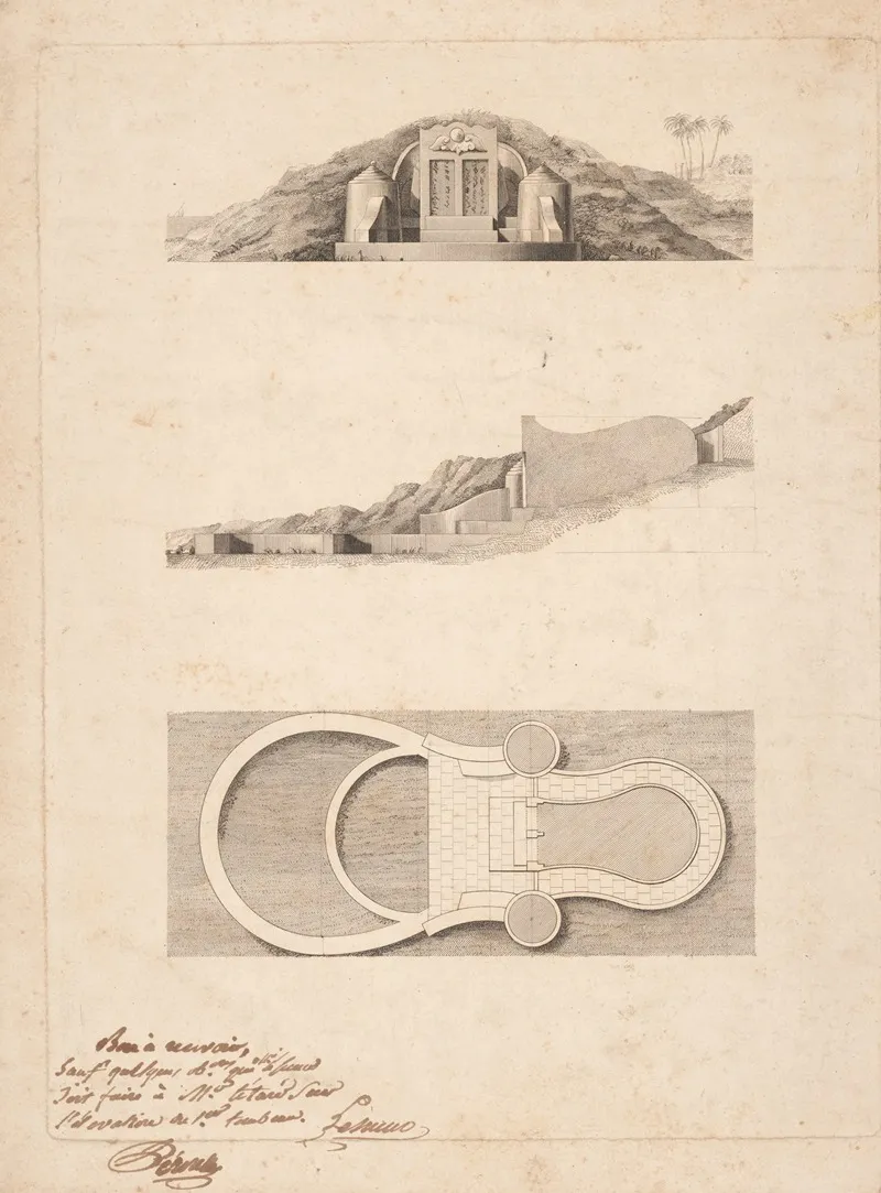 Egyptian Ediface Built Into A Hill