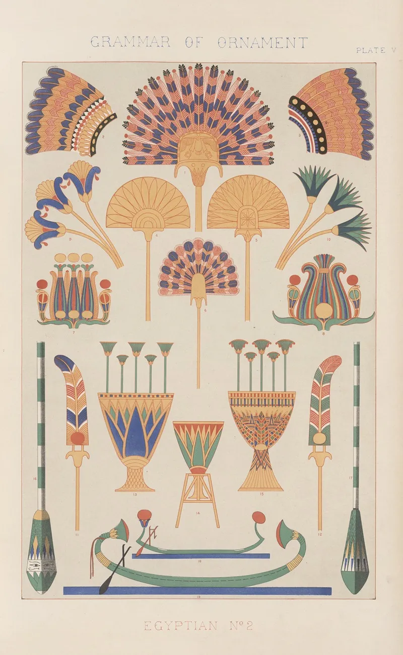 Egyptian No 2 2 by Owen Jones - Canvas Print