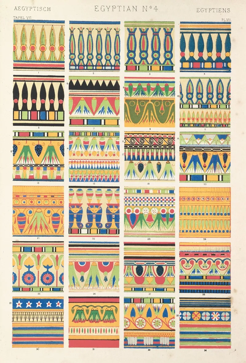 Egyptian No 4 by Owen Jones - Canvas Print